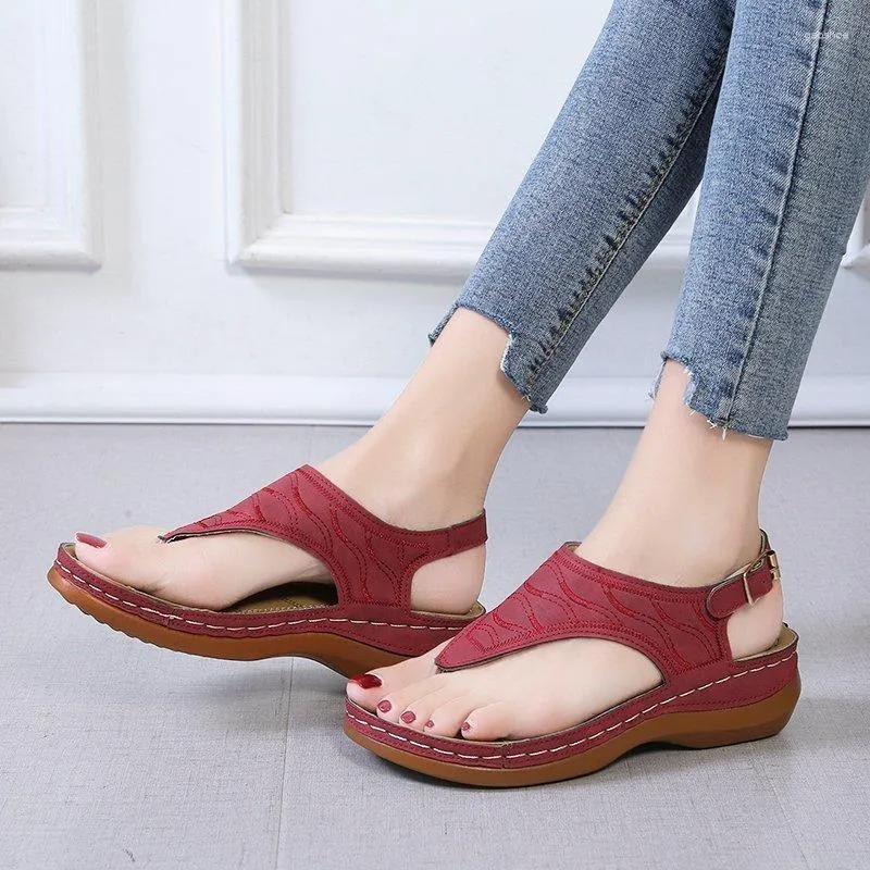 Sandalen Frauen 2023 Clip Toe Wedges Schuhe Für Weibliche Sommer Alias Mujer Strand Casual Heels Schuhe Keil Plattform Flip-Flops