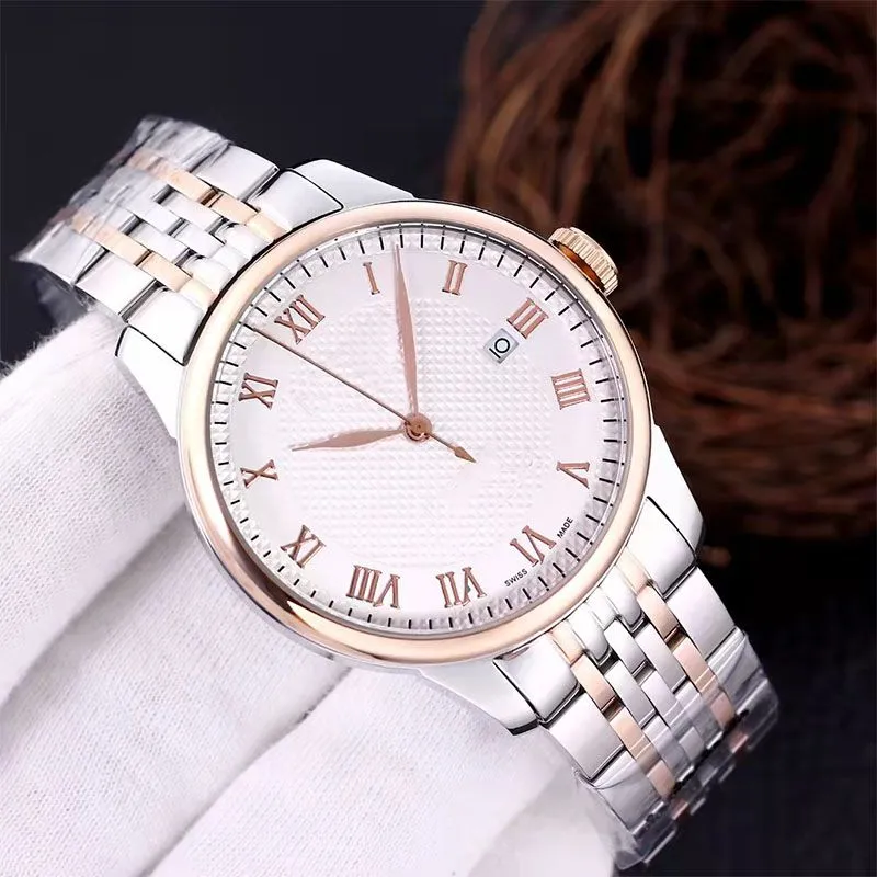 남성 시계 디자이너 고급 자동 기계식 시계 스테인레스 스틸 스트랩 캐주얼 비즈니스 손목시계