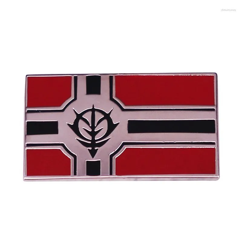 Broches Mech Anime MOBILE X SUIT GUNDAM De Zeon Vlag Badge Emaille Pin Banner Broche Sieraden