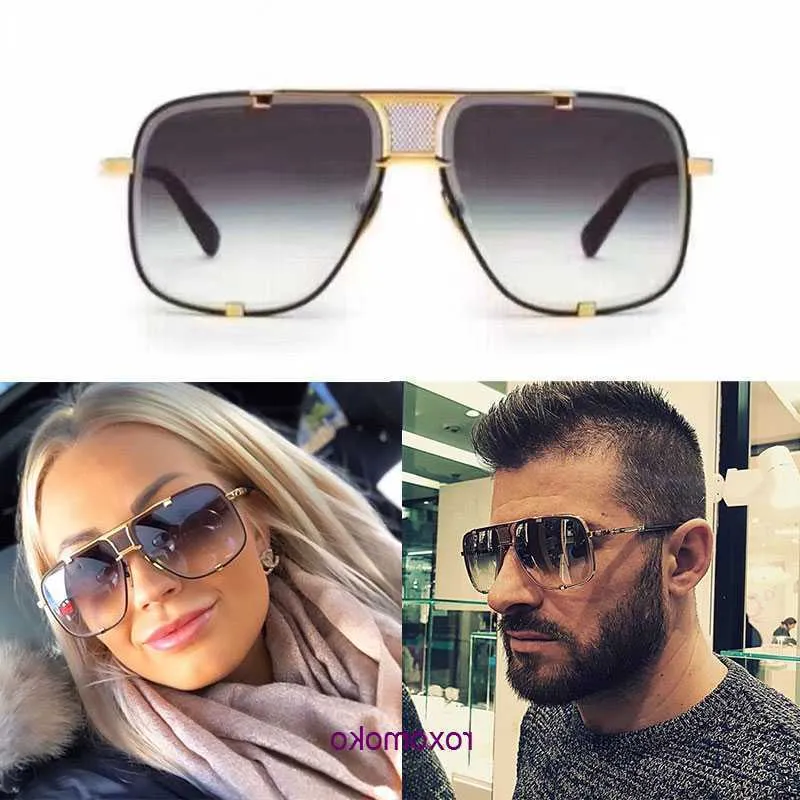 Designer lunettes de soleil hommes femmes Dita Mach Five 2087 métal sans cadre une pièce marque de luxe Top qualité boîte d'origine 92N9