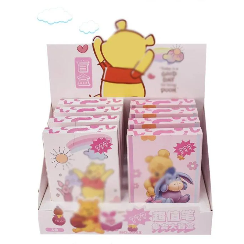 Pennor 8 Set/Lot Creative Bear Gel Pen Cute Stationary Set Office School Supplies Promotional Gift