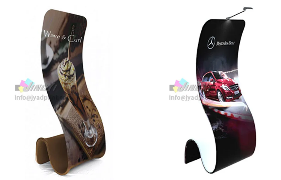 COBRA -formad stretchtyg EZ Tube Display Singular Banner Stand