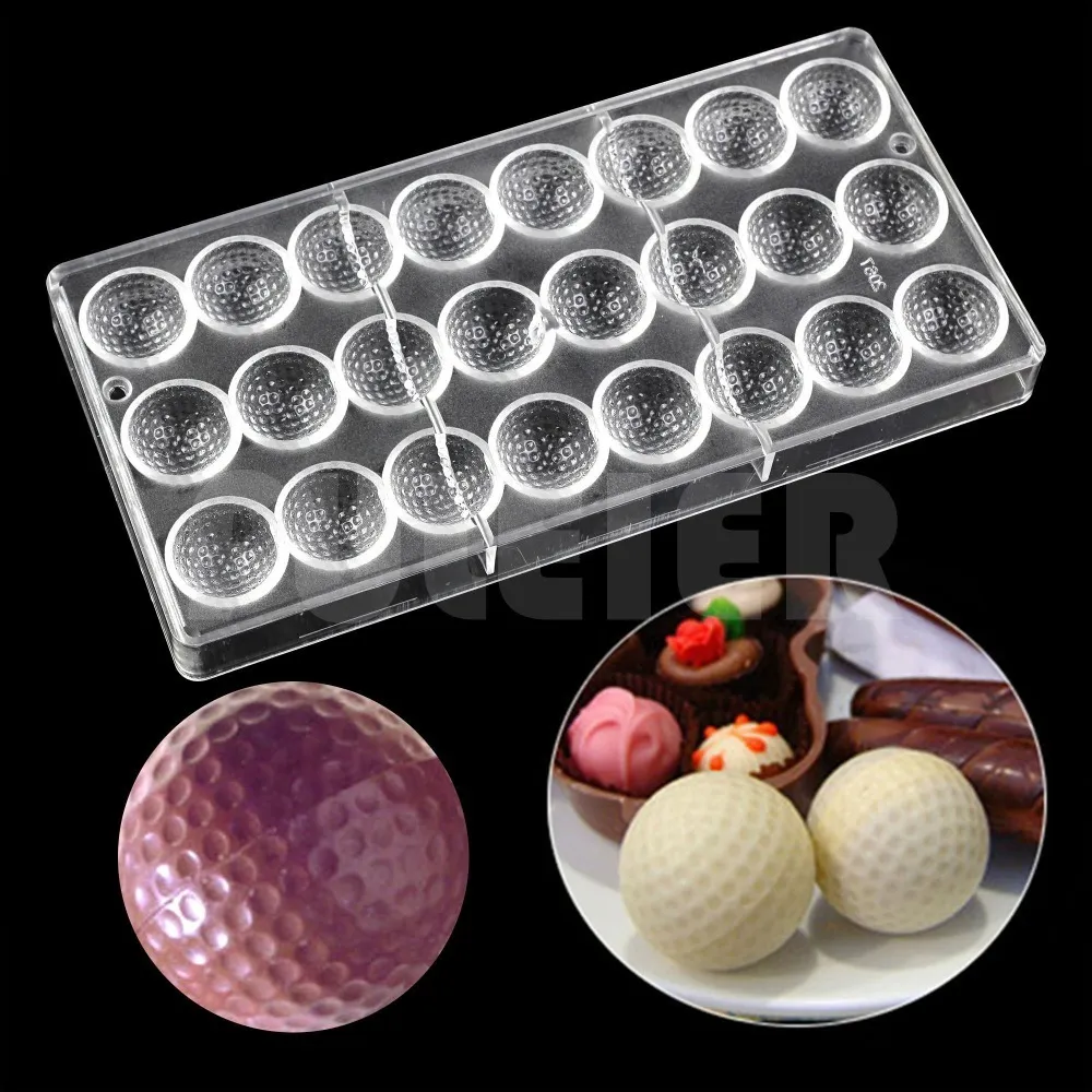 Moules de cuisson Cuisson outils de pâtisserie golf forme polycarbonate moule cuisine supplie qualité alimentaire en plastique gâteau au chocolat outil bonbons moule 230627