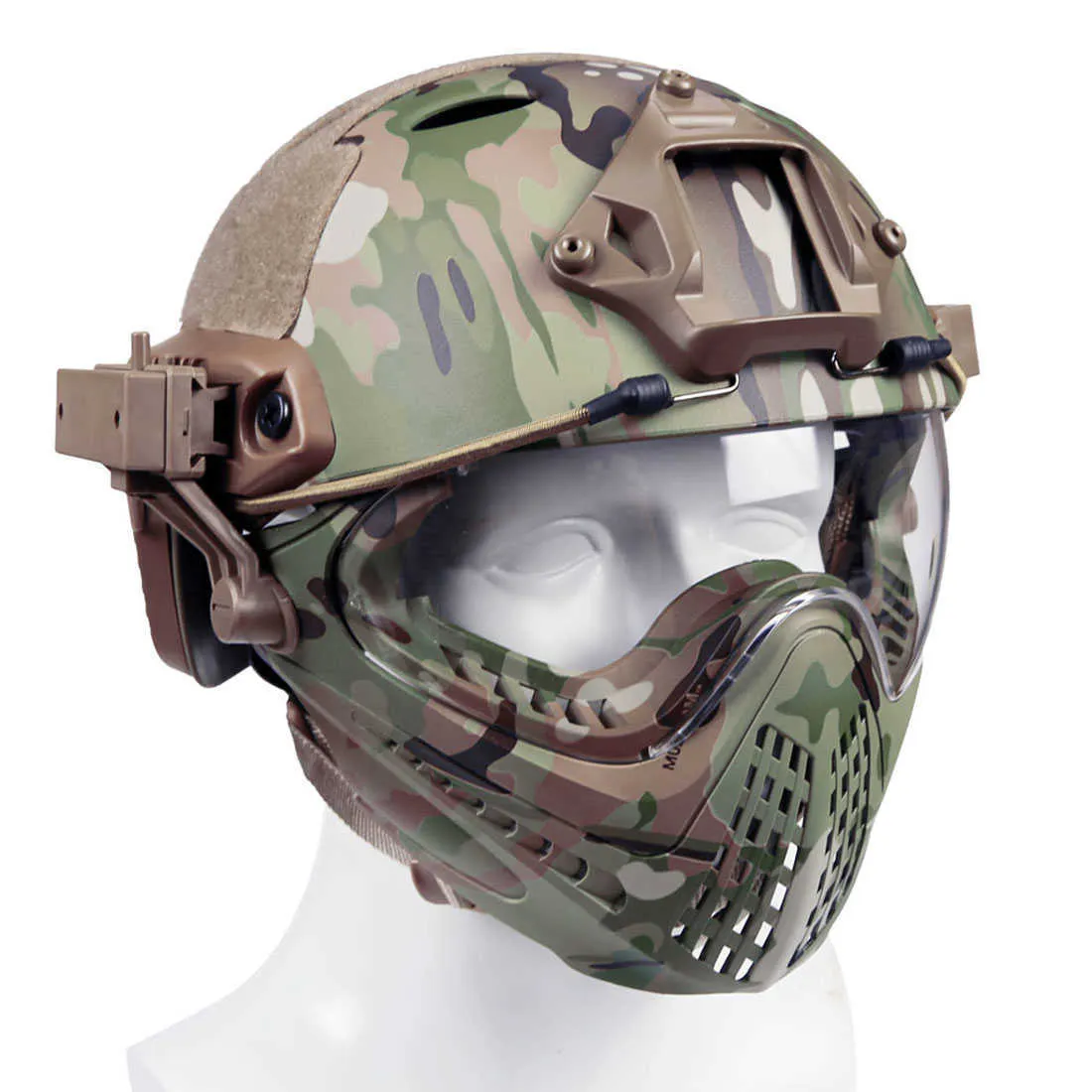 Taktiska hjälmar WST Navigator Taktisk kamouflageskydd Hjälm Hållbar jakt Taktiskt huvudskydd för Airsoft WarGame EquipmentHKD230628