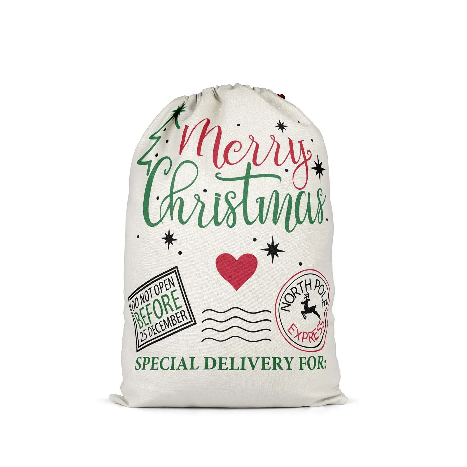 Santa Sack Bags Christmas Decoration Linen Drawstring Cloth Bag Gift Pouch 12 styles Free DHL ship HH21-590