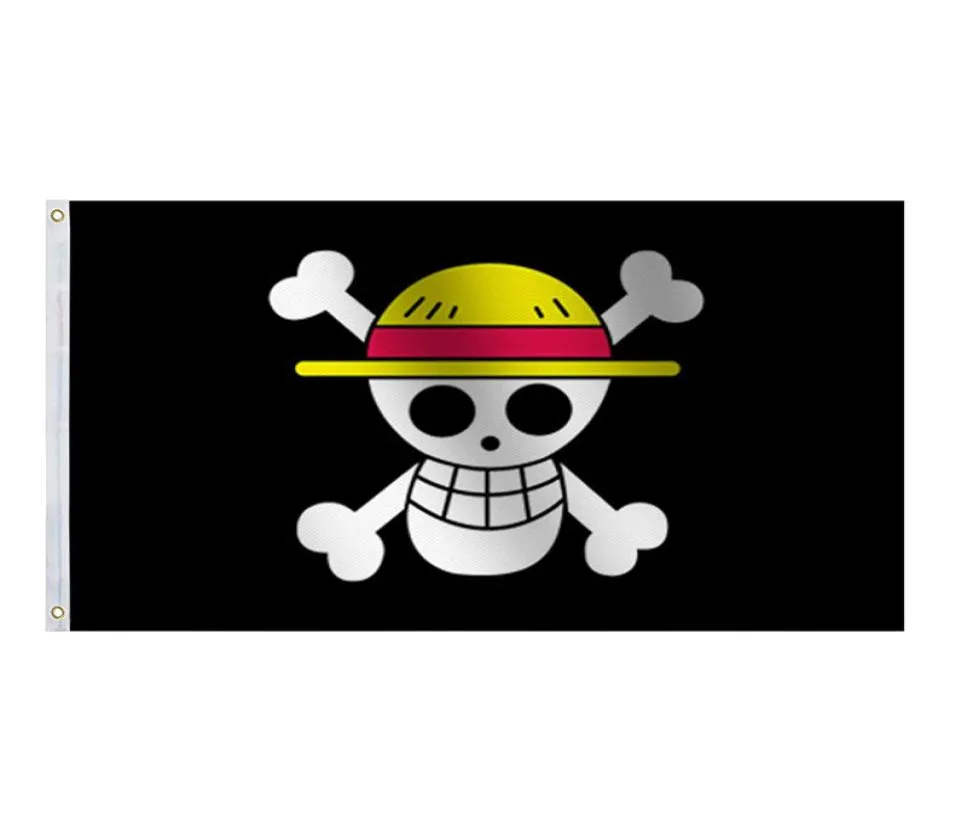 One Piece Luffy039s Straw Hat Pirate Flag 3x5 Ft Large ModerateOutdoor