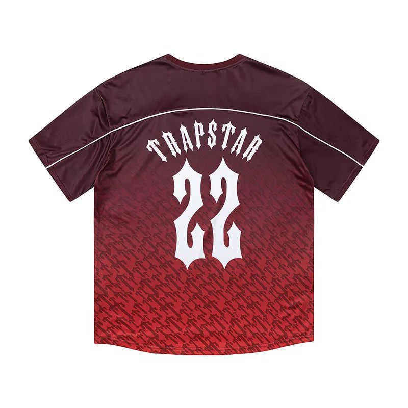 Designer Mens t Shirt Trapstar Football Jersey t Casual Hip Hop Streetwear Haute Version Sportswear Manches Courtes Xw1d