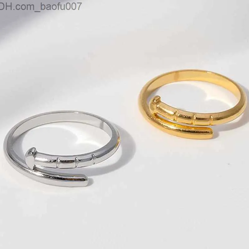 Band Rings Nail Ring Women Luxury Designer Jewelry Couple Love Rings Stainless Steel Alloy Gold-Plated Process Fashion Accessories Z230629