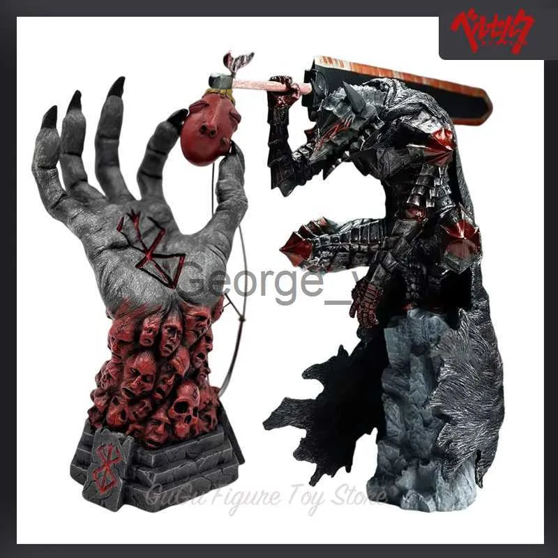 Minifig 26cm Berserk Hand of God Harts Figur Staty GUTS PVC Action Anime Figur Model Collection Desk Decoration Toys Birthday Present J230629