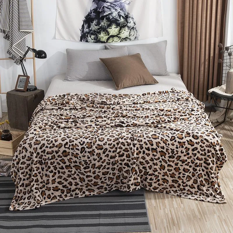 Dekens klassieke luipaardprint deken 100 polyester winterlaken beddengoed bank zacht slapen warm 230628