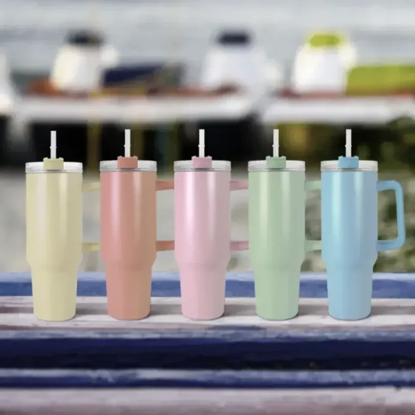 40oz Insulated Travel Insulated Tumblers With Lids With Handle And Lid