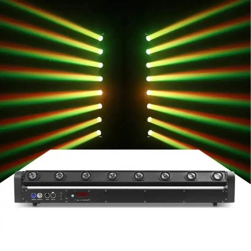 8 Augen RGB DMX Scanning Strahlbalken LED bewegte Kopfstrahllicht für DJ Nightclub Disco Club