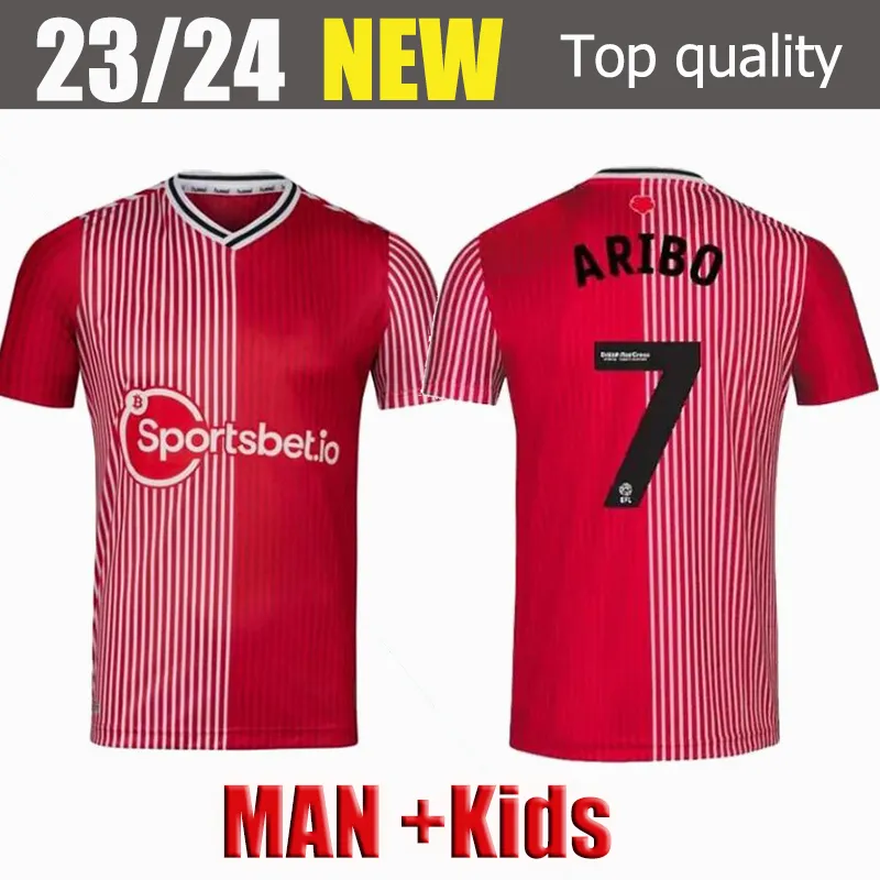 2023 ARIBO#7 Soccer Jerseys REDMOND 23 24 WARD-PROWSE ELYOUNOUSSI ROMEU#6 Football shirts adult men kids kit set SAINTS remake pink jersey stripe tops