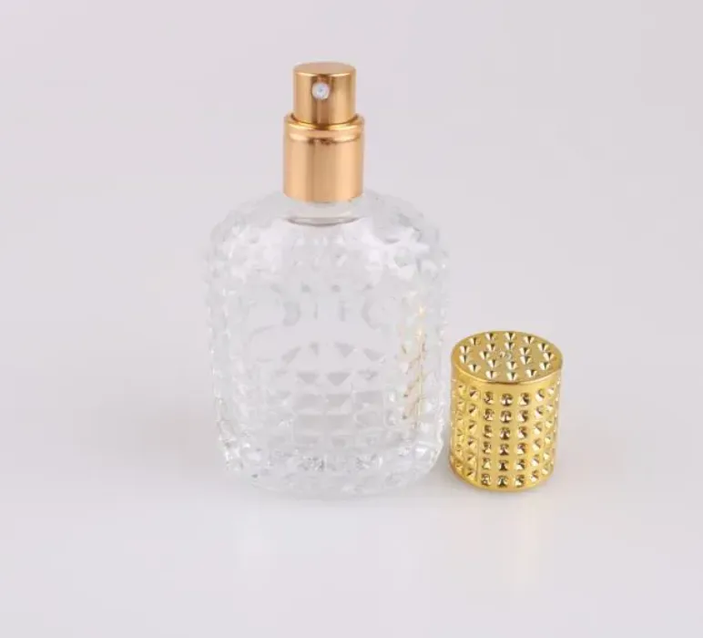 30ml 50ml New Style Pineapple Portable Glass Perfume Bottle With Spray Empty Parfum Case With Atomizer For Cosmetic