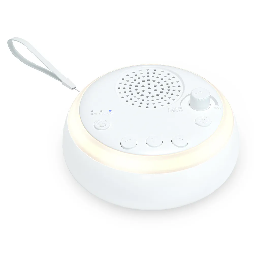 Baby Monitor Camera White Noise Machine Mini Sleep Builtin Night Light 16 sons apaisants 153060 min Minuterie pour enfants adultes 230628