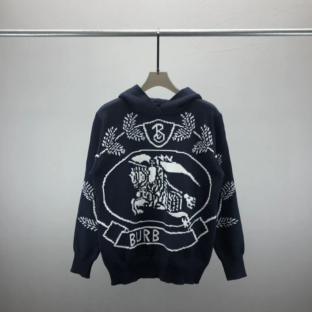 Burbery Jacket Mens Designer Burbery Sweaters Retro Classic Luxury Sweatshirt Men Arm Letter Embroidery Round Neck Comfortable High Qua 6898