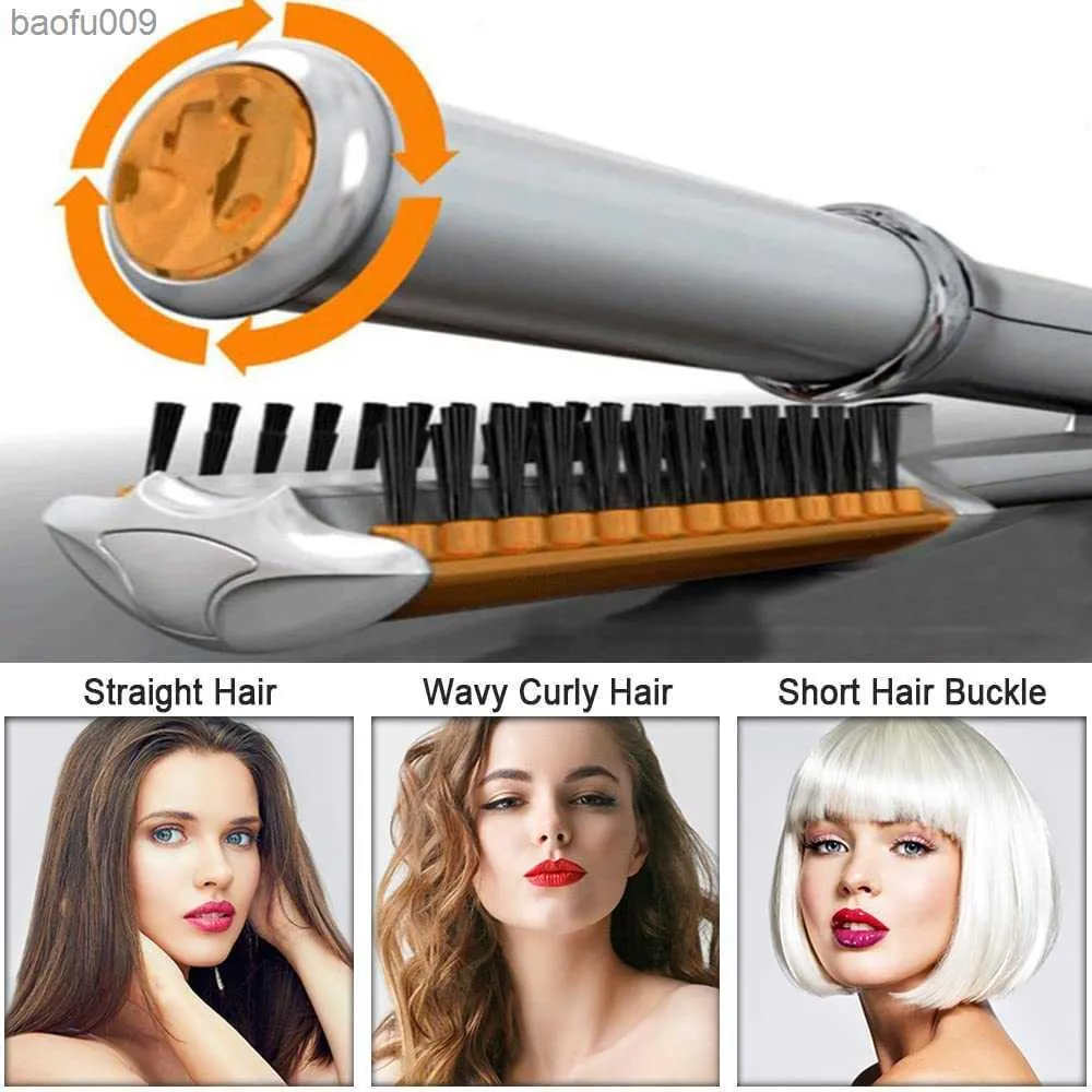 2 in 1 cheap rotating curling iron brush