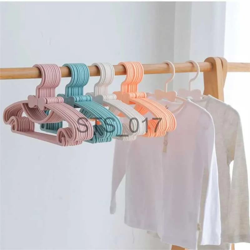 10/20pcs Portable Clothes Hanger Kids Children Toddler Baby Clothes Coat Plastic  Hangers Hook Household Kids Clothing Organizer