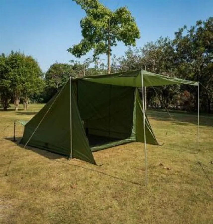2020 NEW ONETIGRIS 4Person Outdoor Family Shelter With Porch Tigersden  BakerスタイルキャンプトリップのためのDIY愛好家5621978