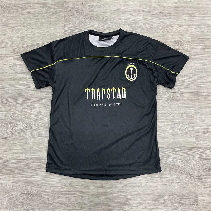 Męski projektant Trapstar T Shirt Football Jersey Mesh Blue nr 22 Summer Sportswear T-shirt Krótki rękaw Ztnh