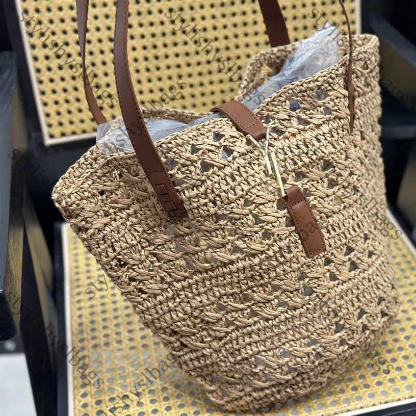 2024 Moda Feminina Ráfia Bolsa de Palha Bolsas de Grande Capacidade Bolsa Tote Designer Luxo Ombro Bolsas Transversais Verão Bolsa de Praia