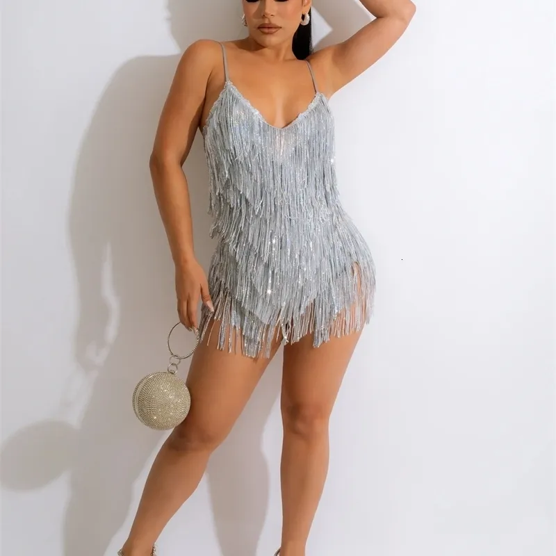 Sequin Bodycon Dress Deep V-Neck Mini Dress with Tassels Sleeveless Slim Fit Party Nightclub Dress Sequin Bodycon Dress Deep V-Neck Mini Dress with Tassels Sleeveless Slim Fit Party Nightclub Dress