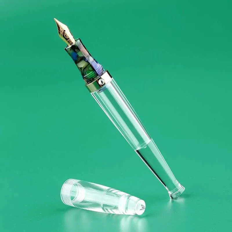 Pens St Penpps S5透明な透明な噴水ペン樹脂目材インクペンEF/F文房具オフィス学用品