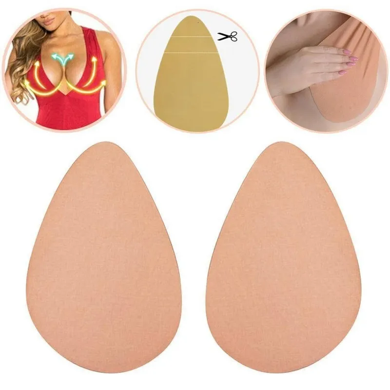 Breast Pad Women Large Size Adhesive Bra Water Drop Shaped Invisible Pads  Silicone Lifting Nipple Cover Push Up Chest Sticker 230628 From 7,4 €