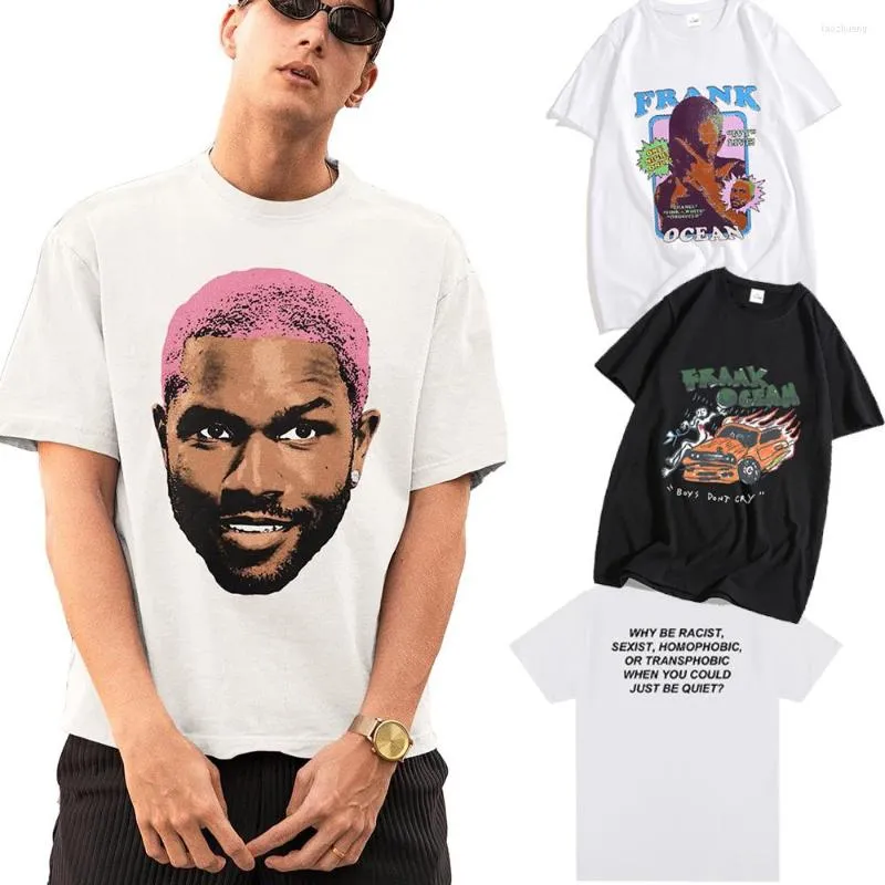 T-shirts pour hommes Frank Shirt Hommes surdimensionnés Pure Cotton Tees Blond Musique T-shirts Hip Hop Streetwear Tshirt Été Graphique Casual T-shirts Y2k