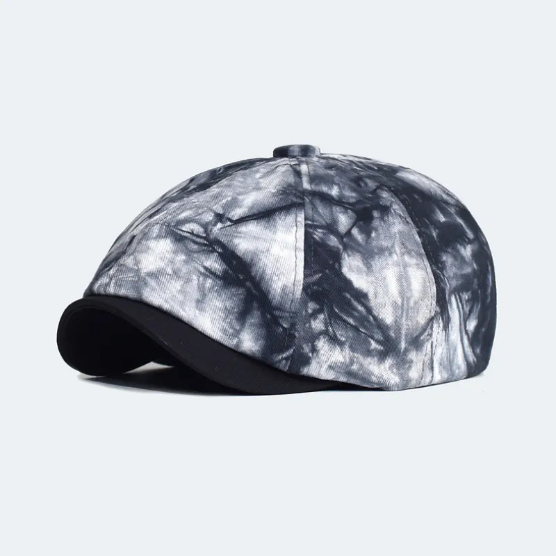 Four Seasons Tie Dye Newsboy Ivy Caps Casual Beret Hats Gatsby Retro Hat Driver Flat Cap