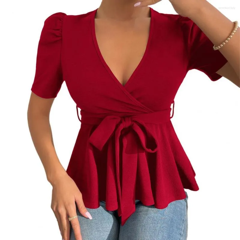 ruffle hem tunic top