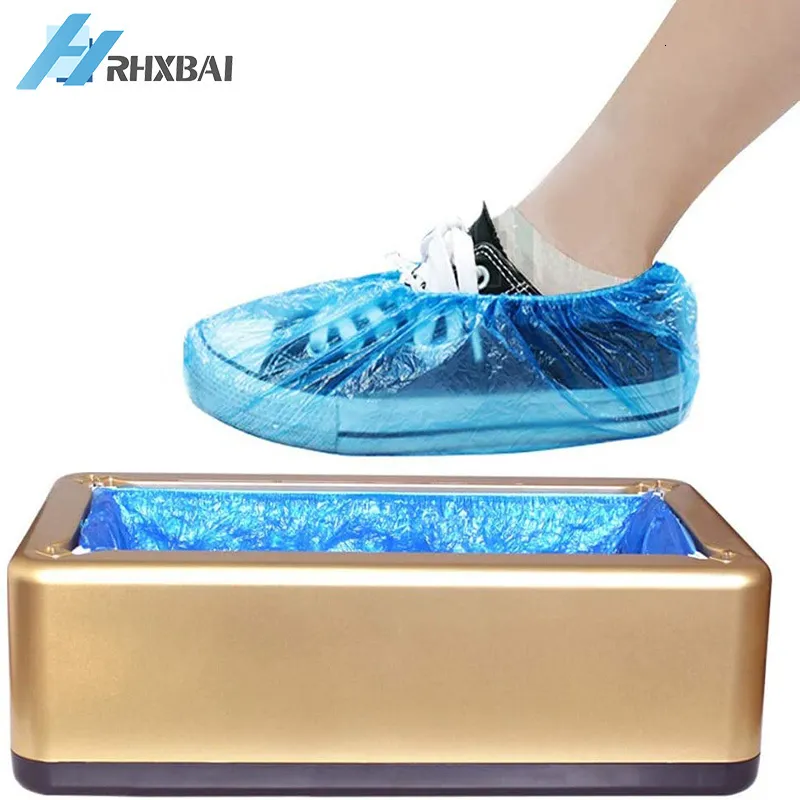 Disposable Covers Automatic Disposable Shoe Covers Anti-slip Overshoe Machine Hands-Free Waterproof Boots Portable Foot Cover for Home and Shop 230628