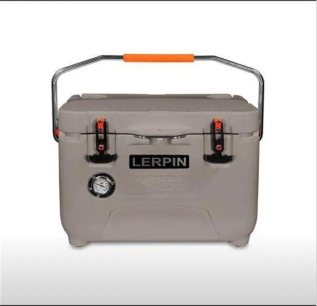 Grey Color 25 Quart Portable Handle Rotomolded Coolers Lerpin