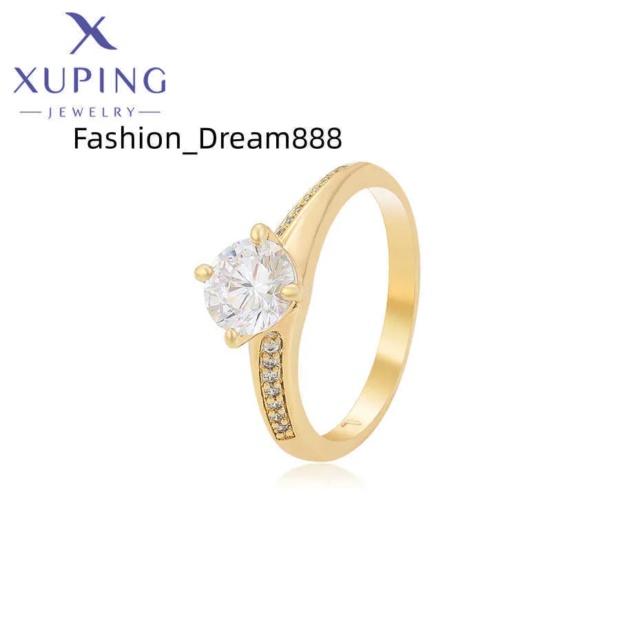 14R2342702 xuping schmuck 14K gold farbe Elegante Einfache Mode mode ring Synthetische moissanite ringe diamant ring