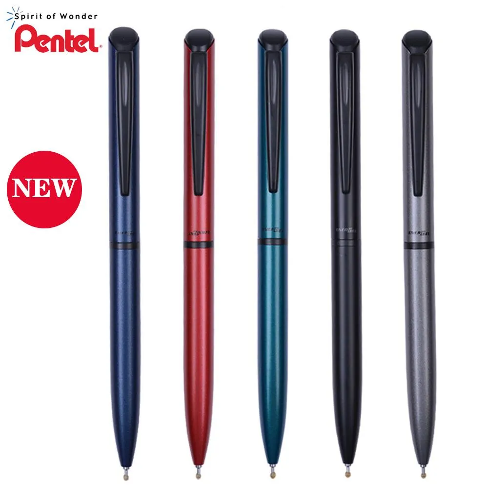 Caneta new japan japão pentel gel caneta bln2005 barra de caneta de metal baixo centro de gravidade 0,5 mm de tinta rápida