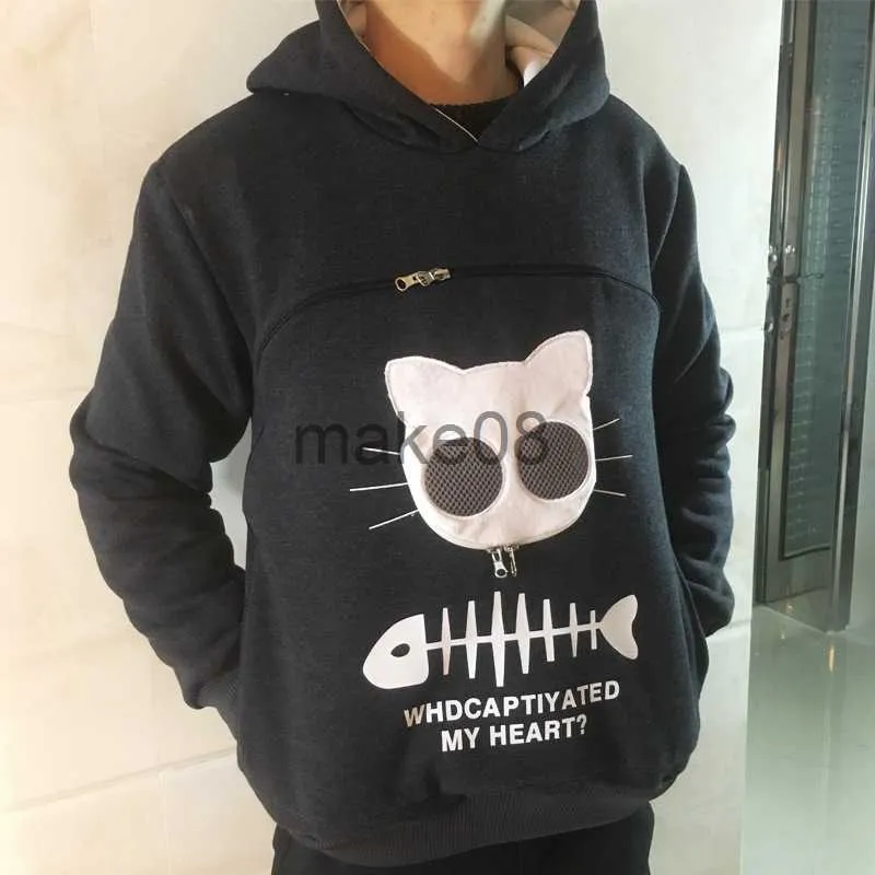 Sweats à capuche pour hommes Sweatshirts Sweat à capuche Cat Lovers Sweat à capuche Kangourou Chien Pet Paw Dropshipping Pulls Cuddle Pouch Sweat Pocket Animal Ear Hooded Plu J230701