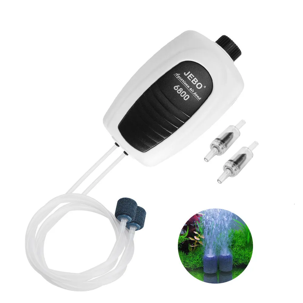 Luftpumpen Zubehör JEBO Ultra Silent Aquarium Pumpe Kompressor Sauerstoff Einzel Doppel Auslass 220 240 V Einstellbare Lautstärke Fisch 230628