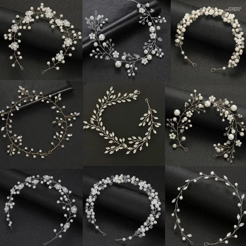 Pinzas para el pelo DIEZI, accesorios elegantes para mujer, diadema nupcial, diadema de perlas de cristal, adorno para la cabeza, joyería para mujer para boda