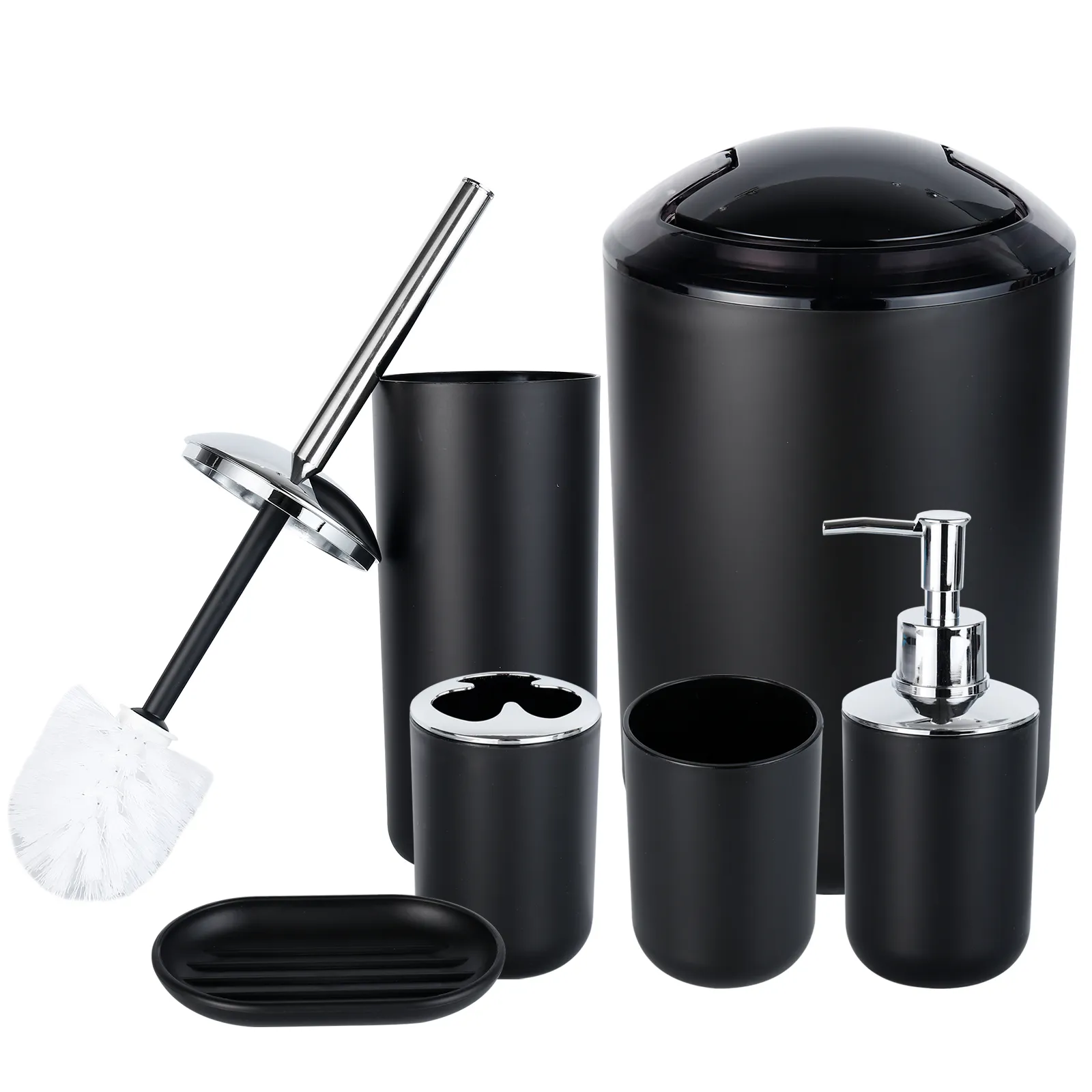 Bath Accessory Set IMucci Luxury Bathroom Accessories Plastic Solid Color  Toothbrush Holder Cup Soap Dispenser Toilet Brush Trash Can 230628 From  Bian10, $43.6