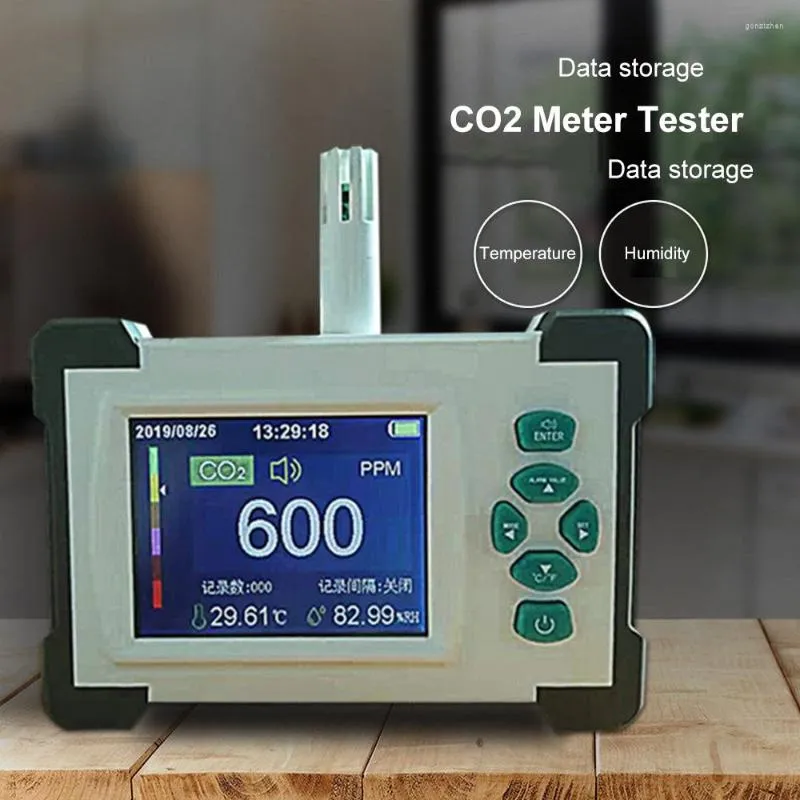 Detector de dióxido de carbono Monitor de calidad del aire multifuncional Gas PM2.5 HCHO TVOC Tester CO2 Medidor Herramienta de detección