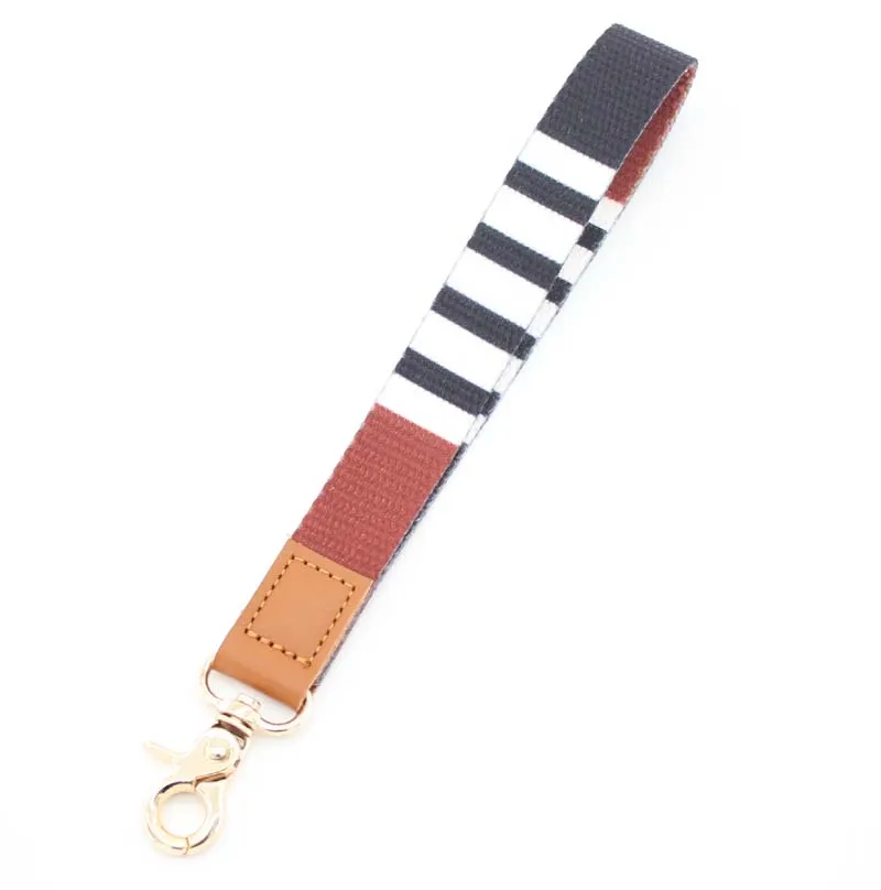 hoge kwaliteit Fashion Designer Telefoon korte Lanyard Sleutelhanger Bandjes ID-kaart Lanyard Polsband