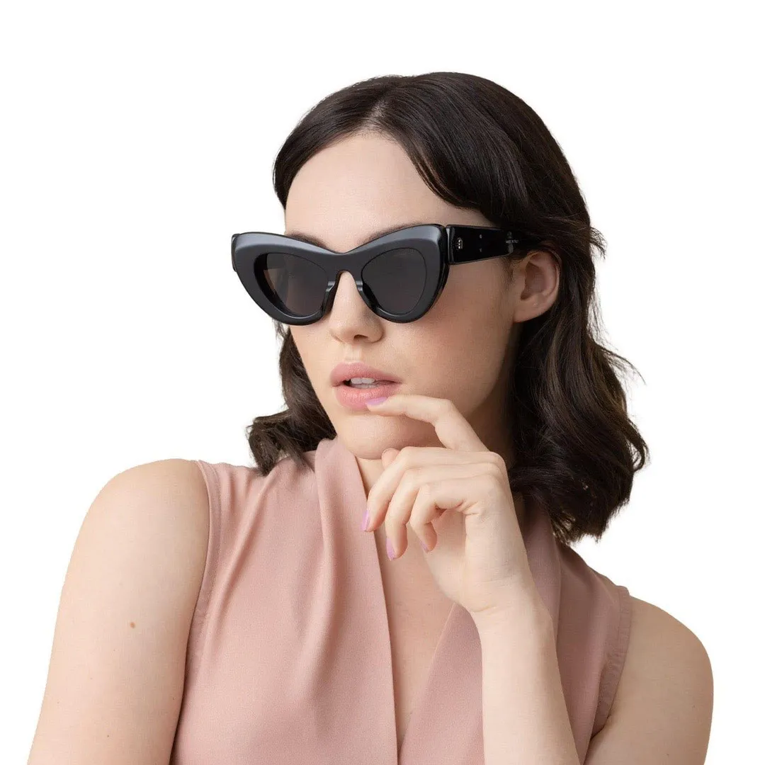 Kvinnors modebrevtryck designer solglasögon mode utomhus semester resor datering full ram polariserad ljus bb0204s solglasögon