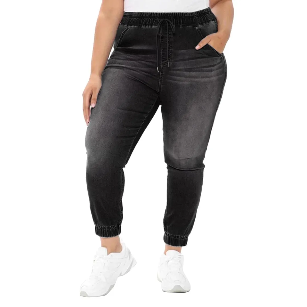 Mameluco de Jean para mujer, pantalones altos para mujer, cintura media, alta elasticidad, pantalones lavados finos, Mini chaqueta vaquera