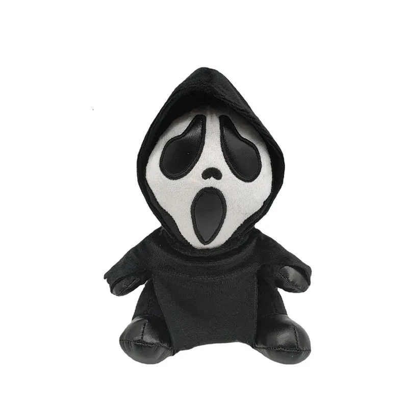 Bambole di peluche Halloween Black Ghostface Cartoon Cute Tricky Plush ToysHorror Scream Girls Boys Regalo di compleanno di Natale per bambini Adulti 230629