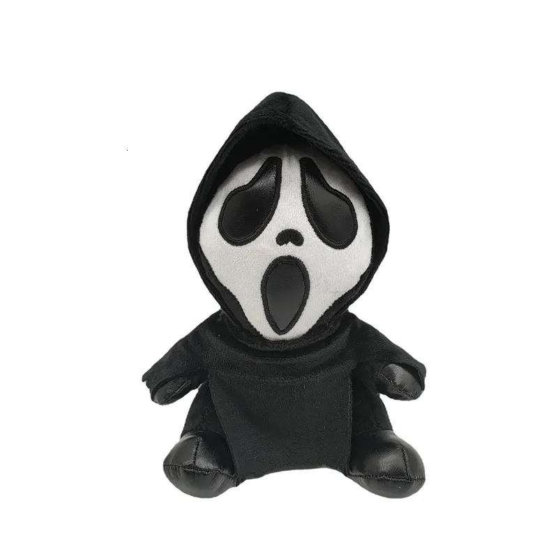 Plush Dolls Halloween Black Ghostface Cartoon Cute Tricky PlushToysHorror Scream Girls Boys Christmas Birthday Gift For Kids Adults 230629