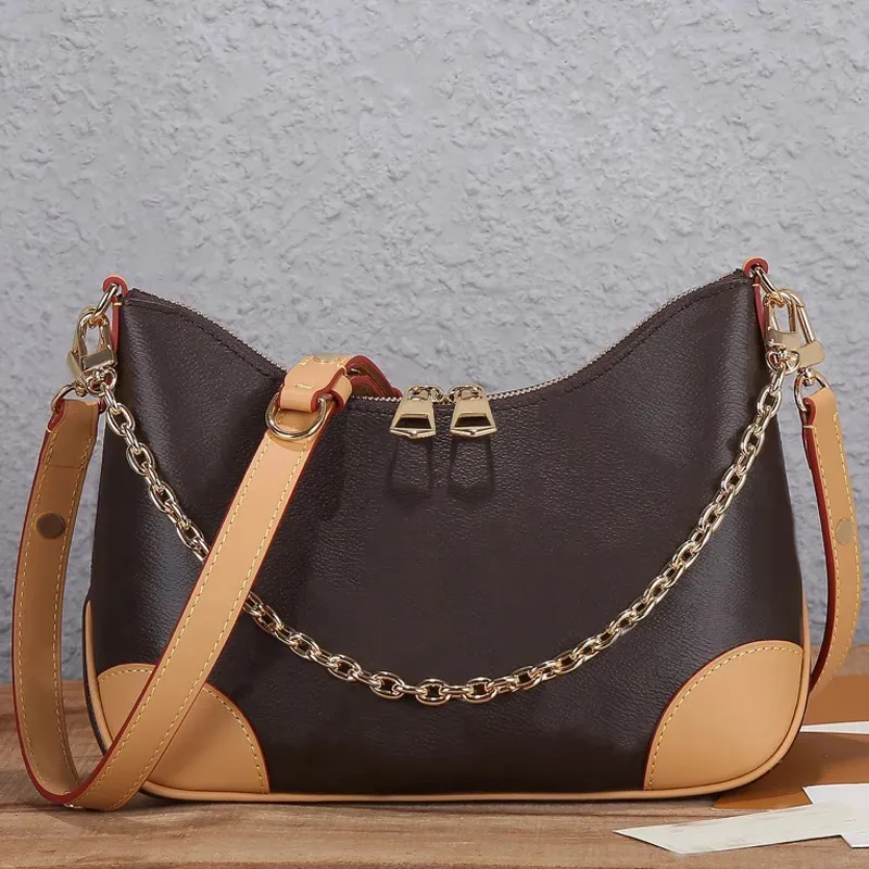 Bum Bag Boulogne Original Quality Underarm Ladies Vintage Classic Pea Soft Wrap Canvas chain double zipper shoulder bag box M45832