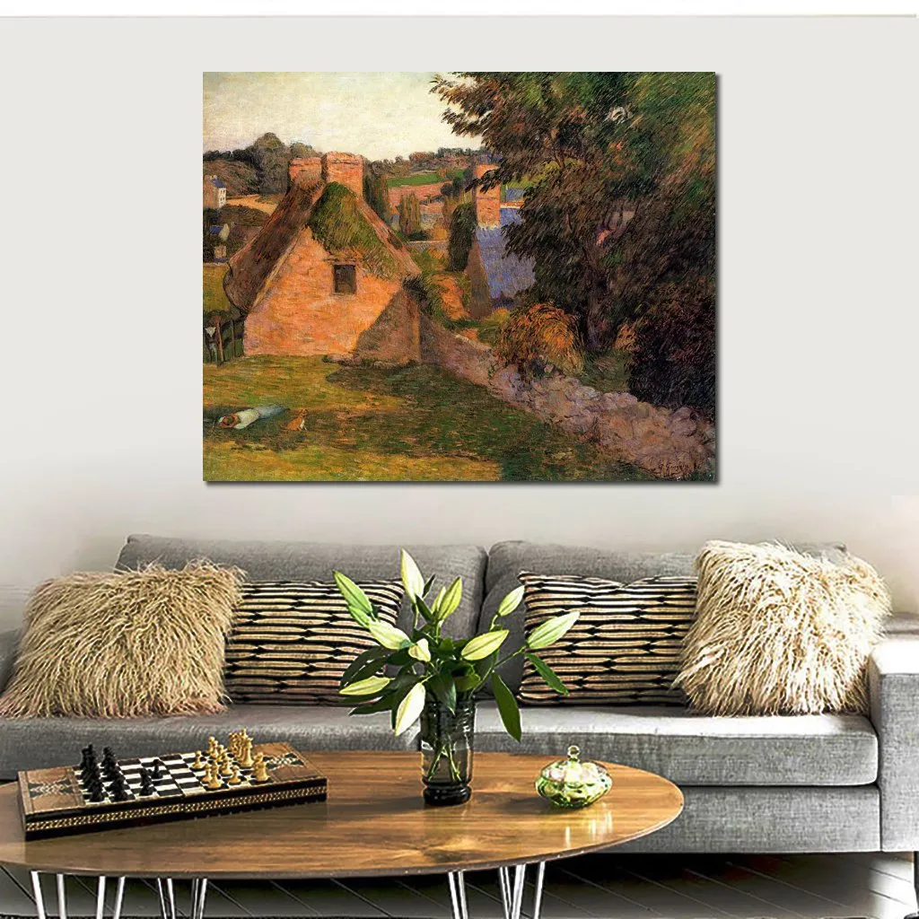 Figure Canvas Art Women Lollichon Field Paul Gauguin Paintings Handmade Modern Artwork House Decor