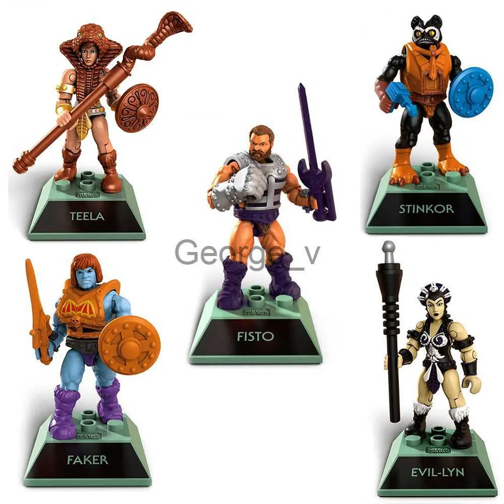 مجموعة Minifig من 5 ميجا بلوكس Motu Heman Faker EvilLyn Fisto Stinkor Teela Mini Figure J230629