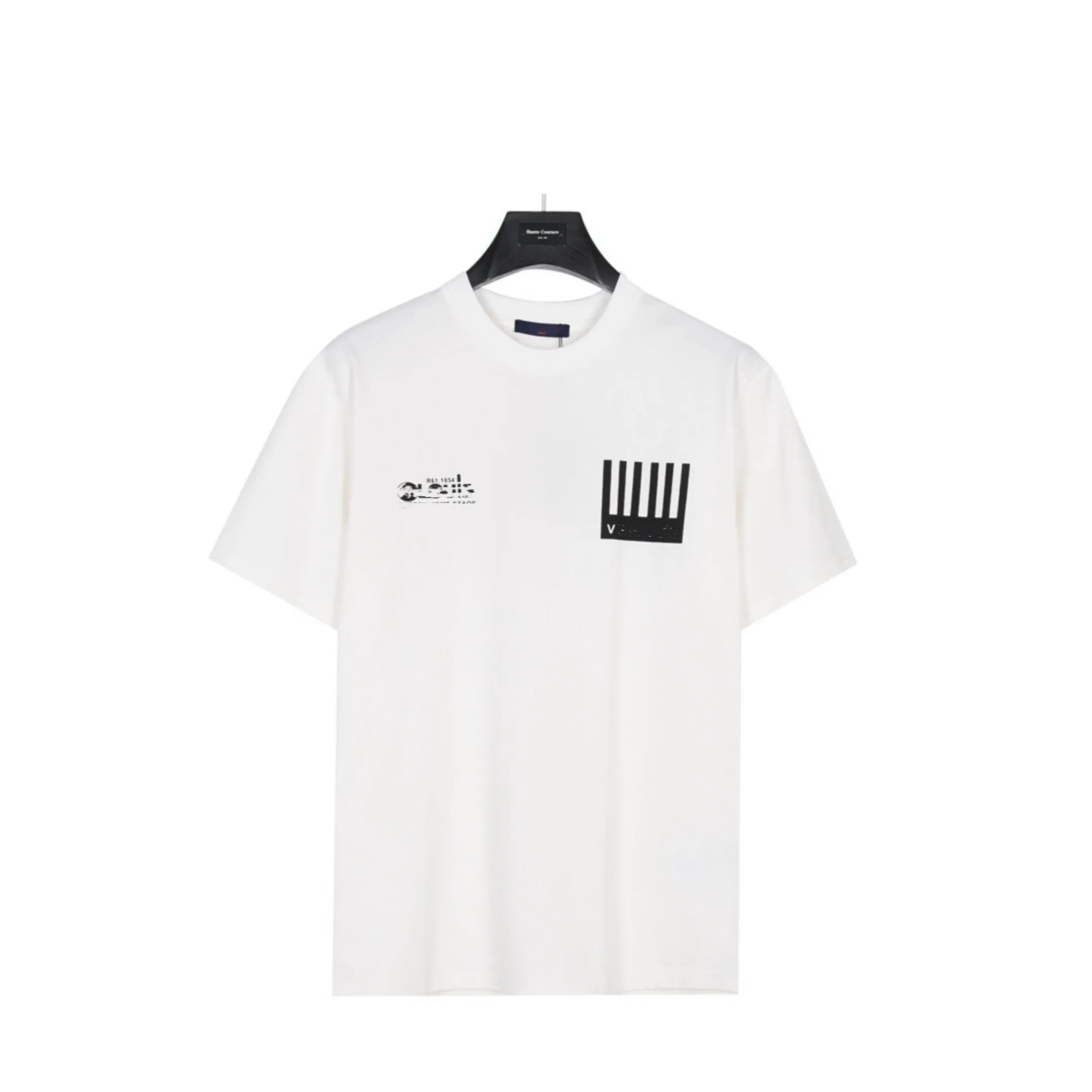 Europejska i amerykańska koszulka projektant fortepianowa drukarnia High Street T-shirt krótkie rękaw Big Męskie koszulka Trenda Hip Hop Loose Half Sleeve T-shirt