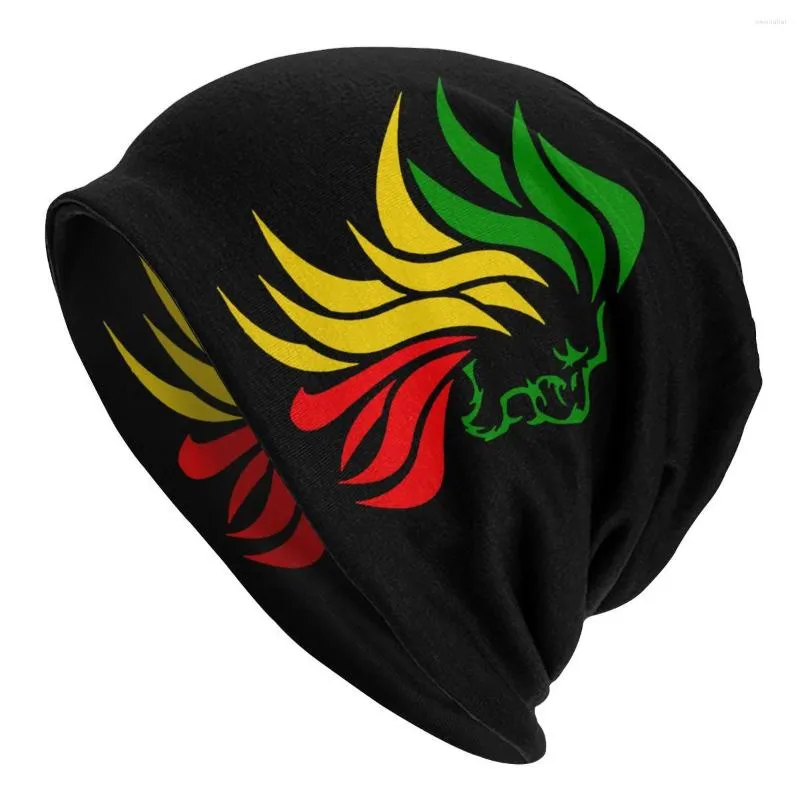 Basker rasta lejon rastafari jamaica judah skallies mössa hattar mode unisex street caps varm användning motorhuven stickad hatt